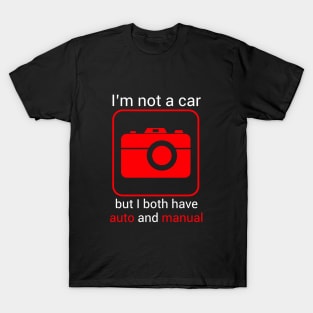 Camera Manual and Auto T-Shirt